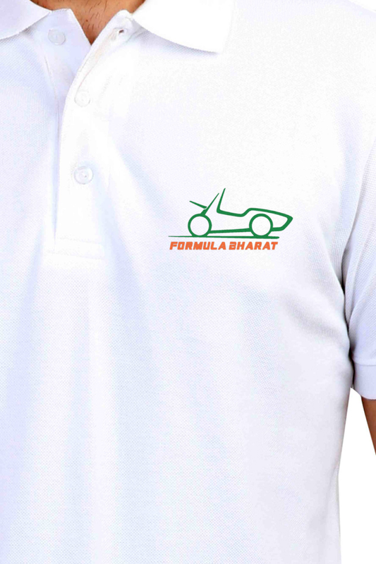 Formula Bharat Logo Color Embroidered Pocket Polo Shirt ORIG