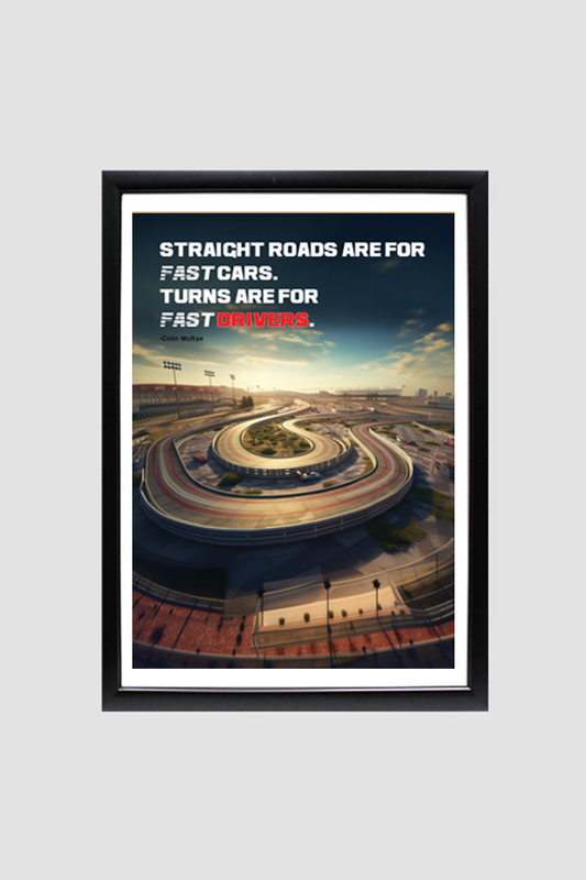 Straights Turns Framed Poster A4