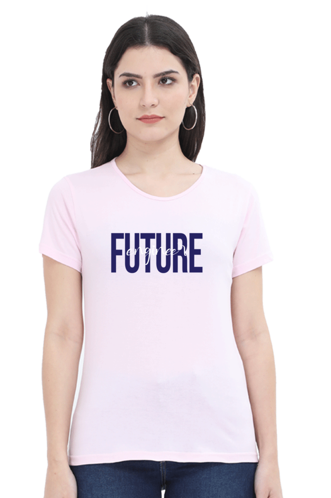Future Engineer Text Round Neck T-Shirt WOMEN