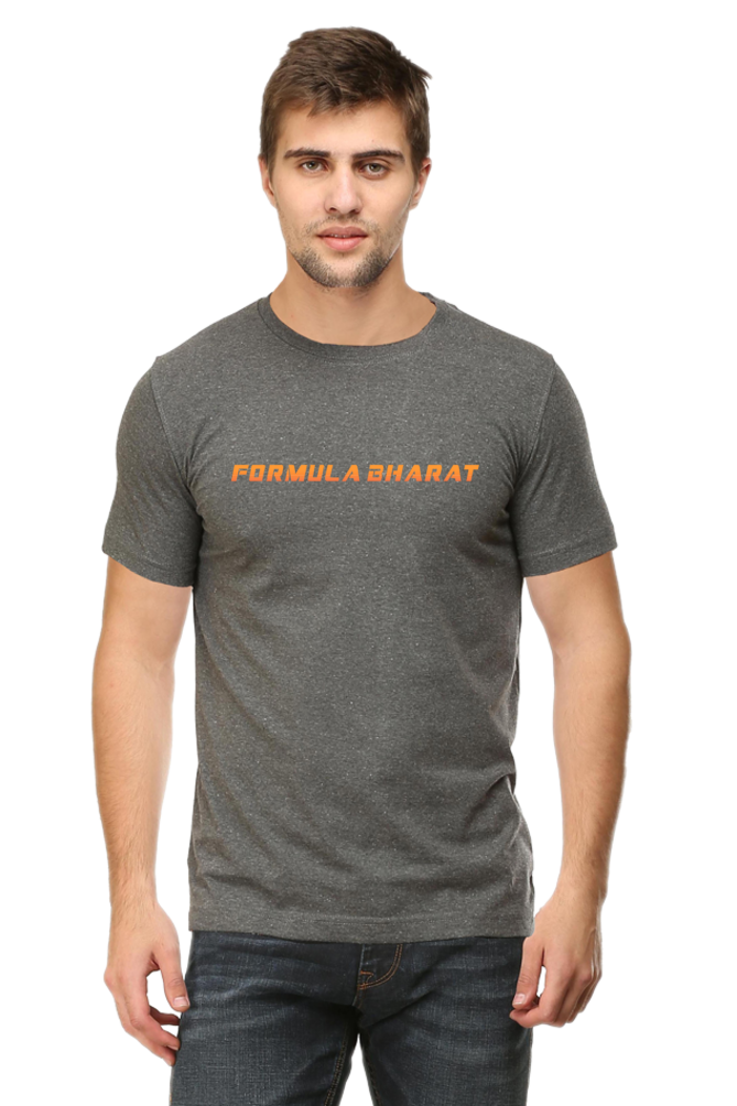 Formula Bharat Text Orange Round Neck T-Shirt ORIG