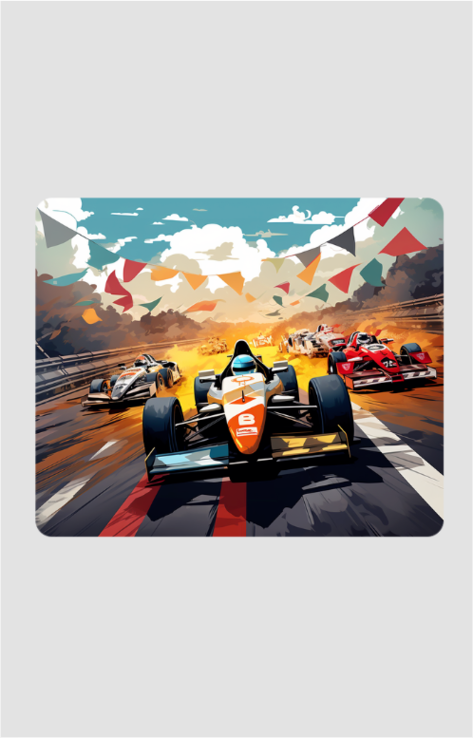 Race Feature on Track Rectangular Mousepad